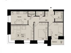 продажа 3-Кв кф/п Тентюковская 320