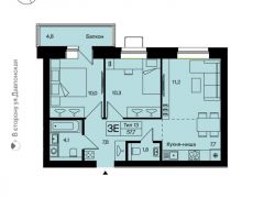 продажа 3-Кв кф/п Морозова 207