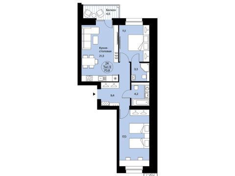 Продажа 2-Кв кф/п Интернациональная 200