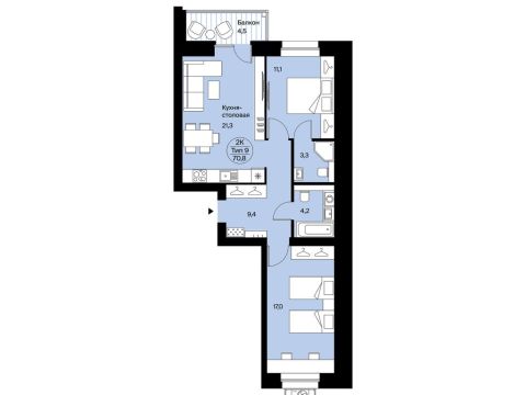Продажа 2-Кв кф/п Интернациональная 200