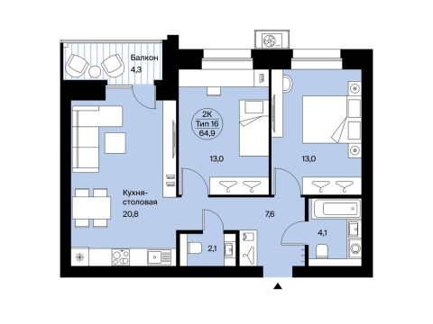 Продажа 2-Кв кф/п Интернациональная 200